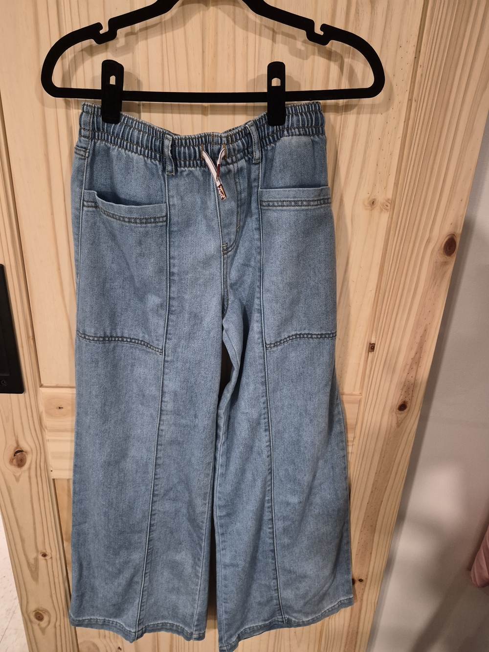 Levi's Light Blue Wide-Leg Jeans with Elastic Waist